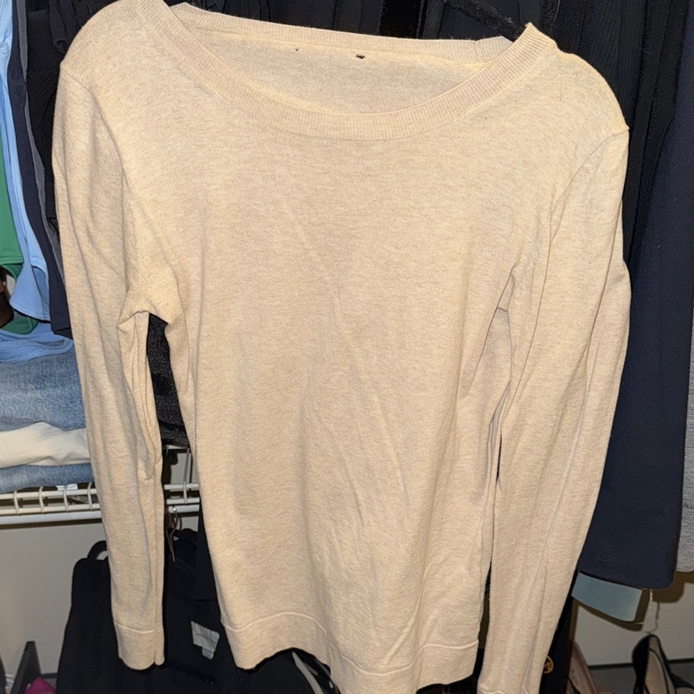 JcrewCream Long Sleeve Sweater